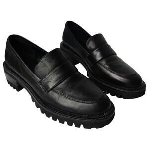 AEROSOLES Black Chunky Sole Loafers